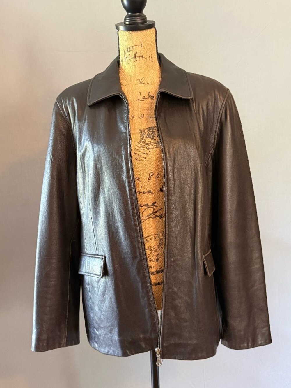 Mens Leather Jacket - Brown
